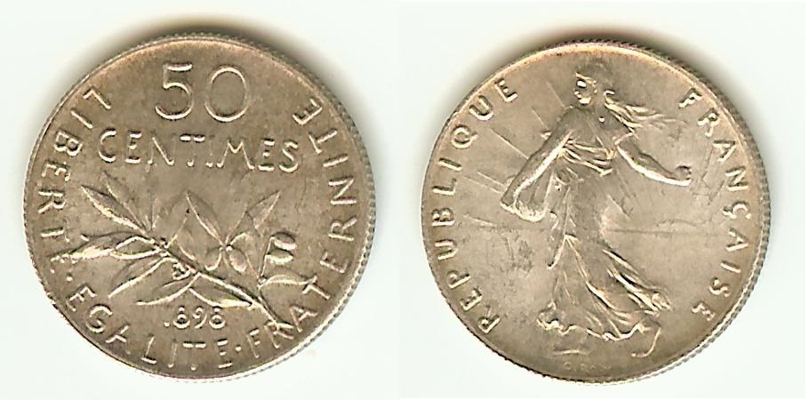 50 Centimes Semeuse 1898 SPL+